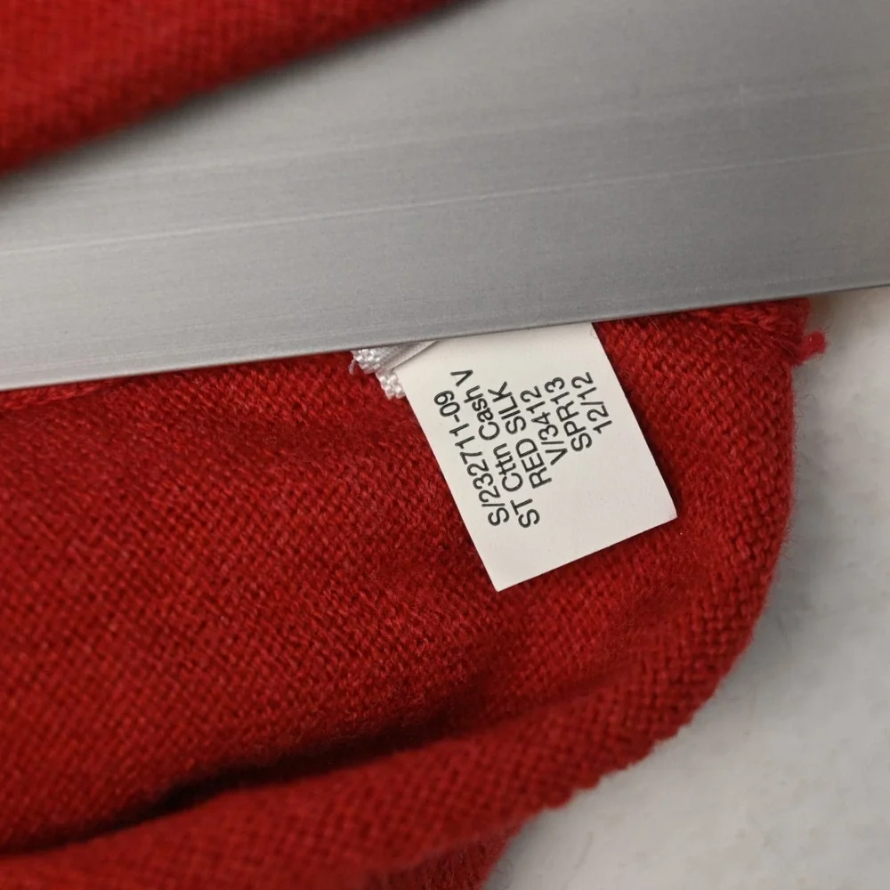 NWT Banana Republic Pullover Mens M Red V Neck Cotton Cashmere V Neck